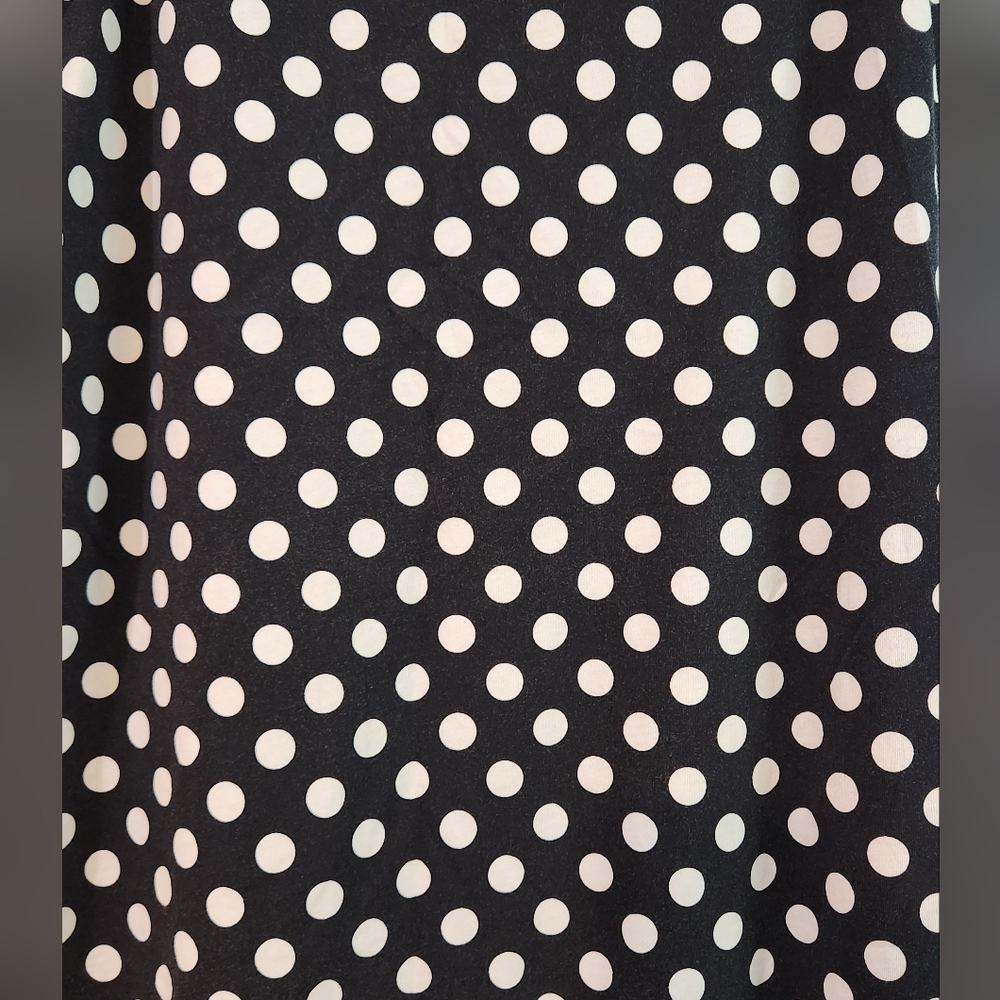 Women's Lands' End Black With White Polka-Dots Cover Up, Size L - Picture 11 of 11